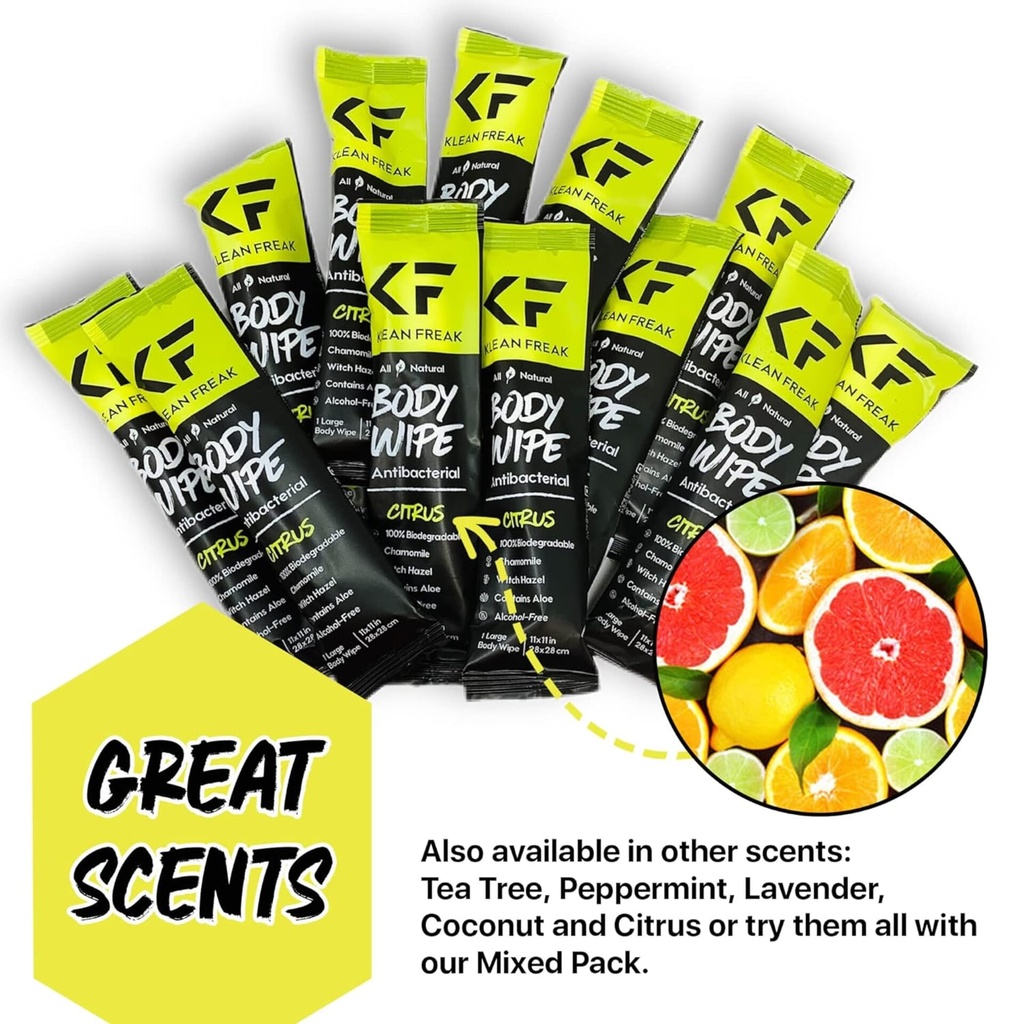 [SSCT01] Klean Freak - Body Wipes - Single Sachet - Citrus Image 