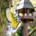 [55861] La Hacienda - Hanging 3d Metal Blue Tit in Flight Image 