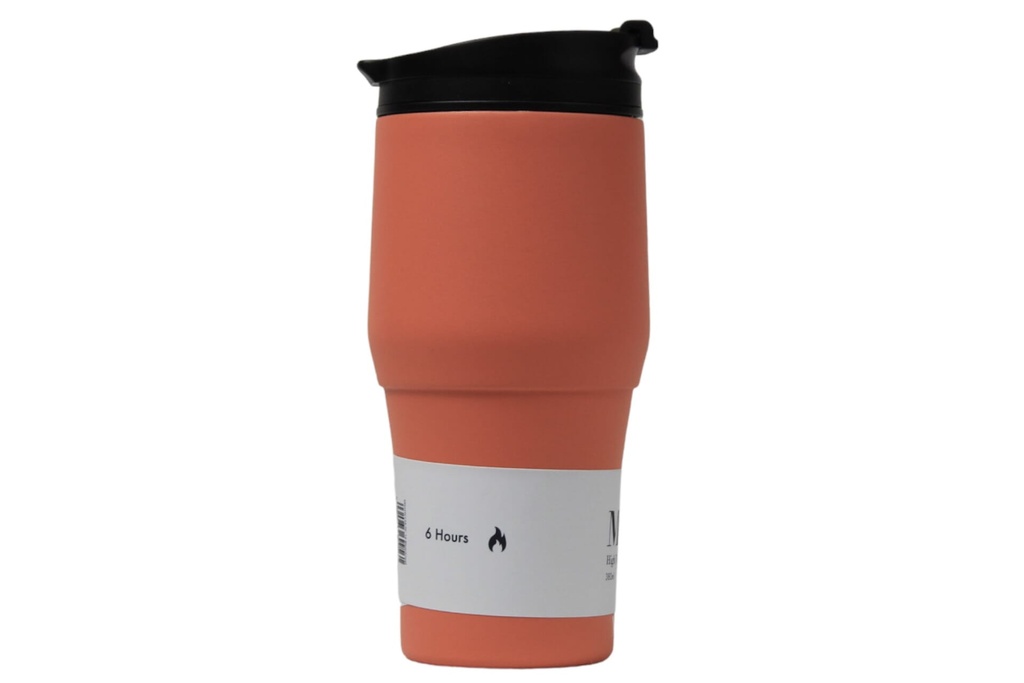 [HV134-BC-16] Moya "High Tide" 380ml Travel Coffee Mug Black/Coral Image 