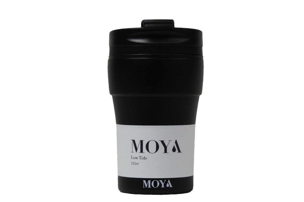 [HV133-BB-19] Moya "Low Tide" 250ml Travel Coffee Mug Black/Black Image 