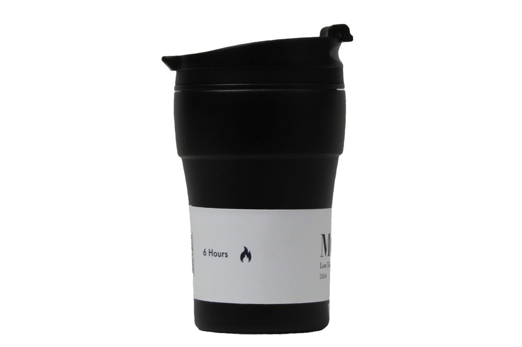 [HV133-BB-19] Moya "Low Tide" 250ml Travel Coffee Mug Black/Black Image 