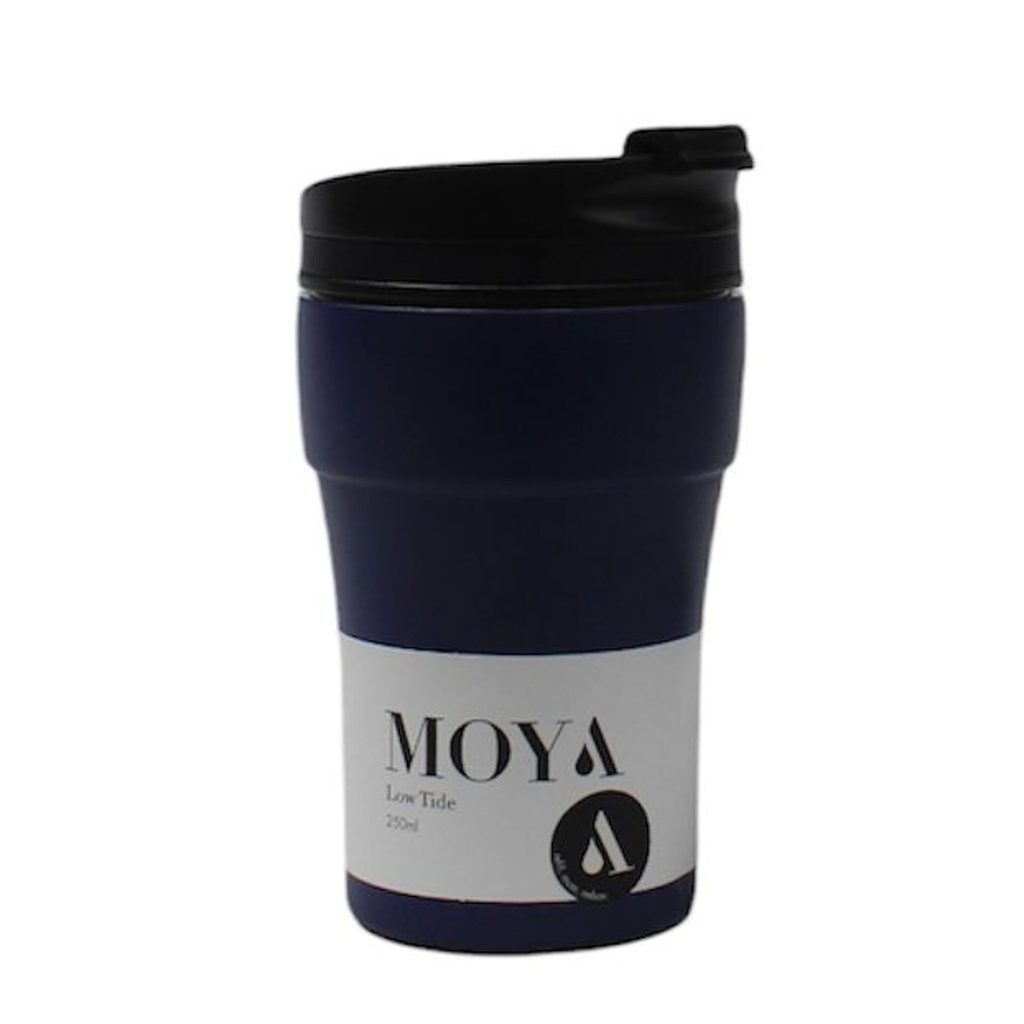 [HV133-BN-19] Moya "Low Tide" 250ml Travel Coffee Mug Black/Navy Image 