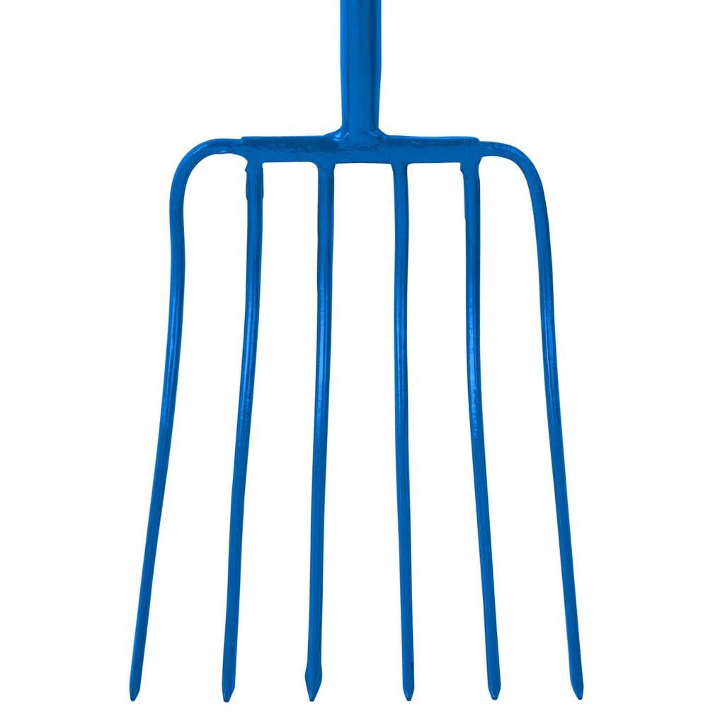 [116/T6/BL] Red Gorilla - 6 Prong Manure Fork - Blue (T-Handle) Image 