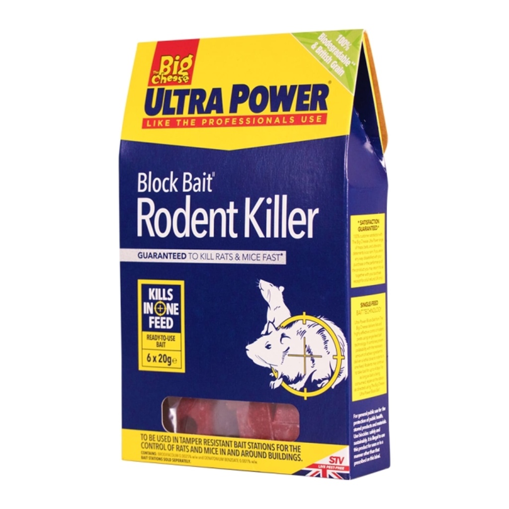 [STV567] STV  Block Bait Rodent Killer - 20g x 6 Image 