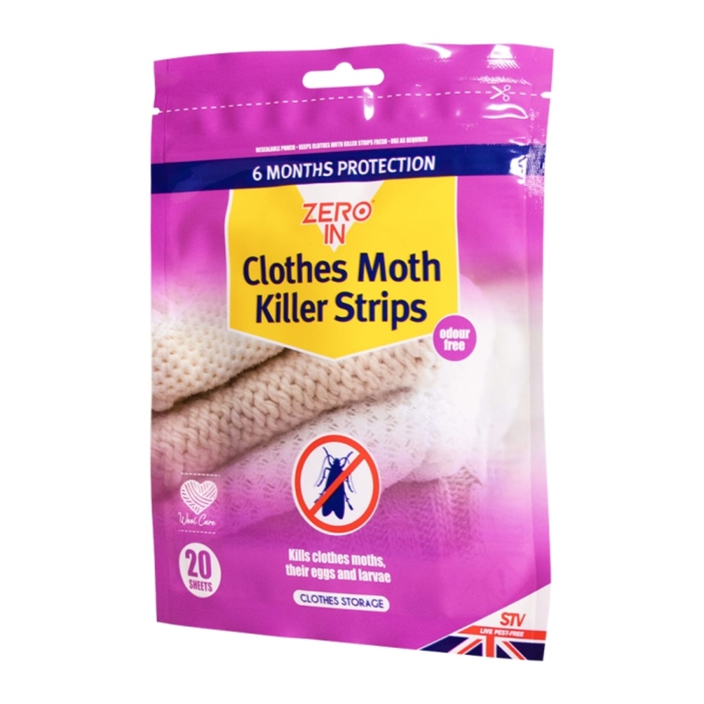 [ZER429] STV  Clothes Moth Killer Strip - 20-Pack Image 