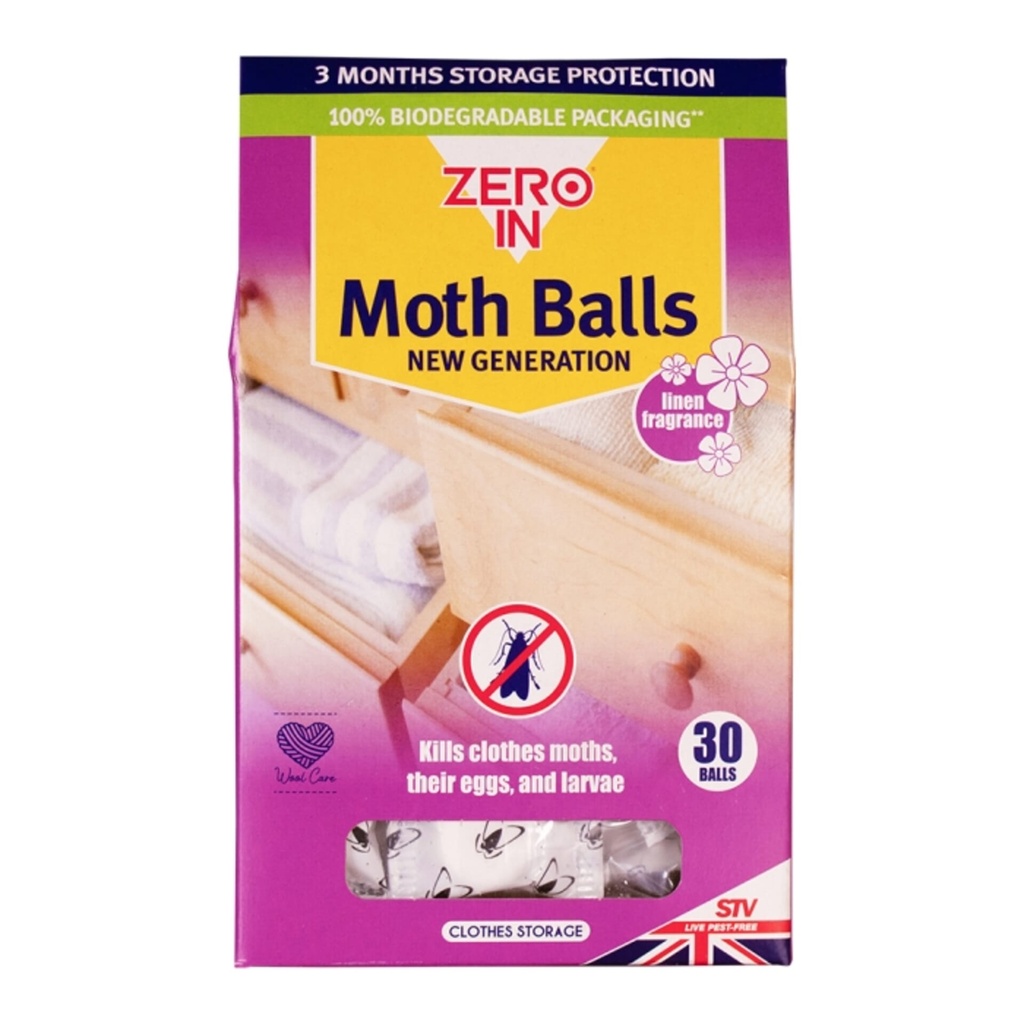 [ZER426] STV  New Generation Moth Balls - 30-Pack Image 