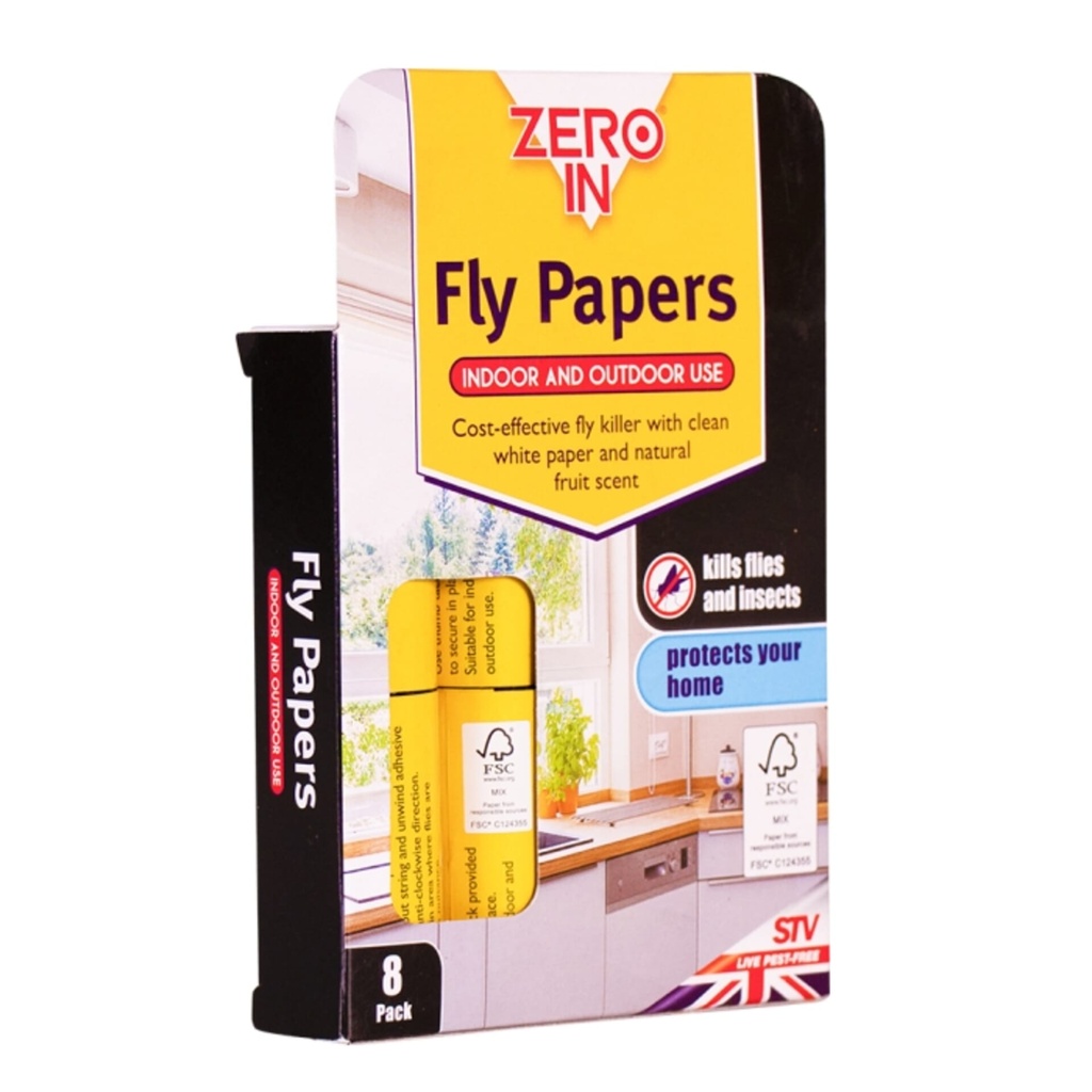 [ZER878] STV Fly Papers FSC - 8-Pack Image 