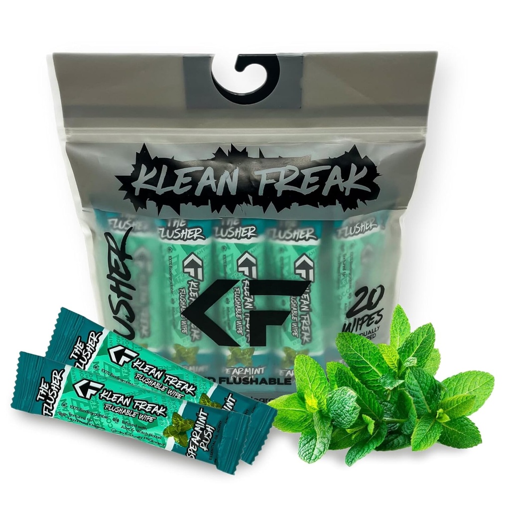 Klean Freak - The Flusher wipes - 20 Pack - Spearmint Rush