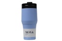 Moya "High Tide" 380ml Travel Coffee Mug Black/Powder Blue 