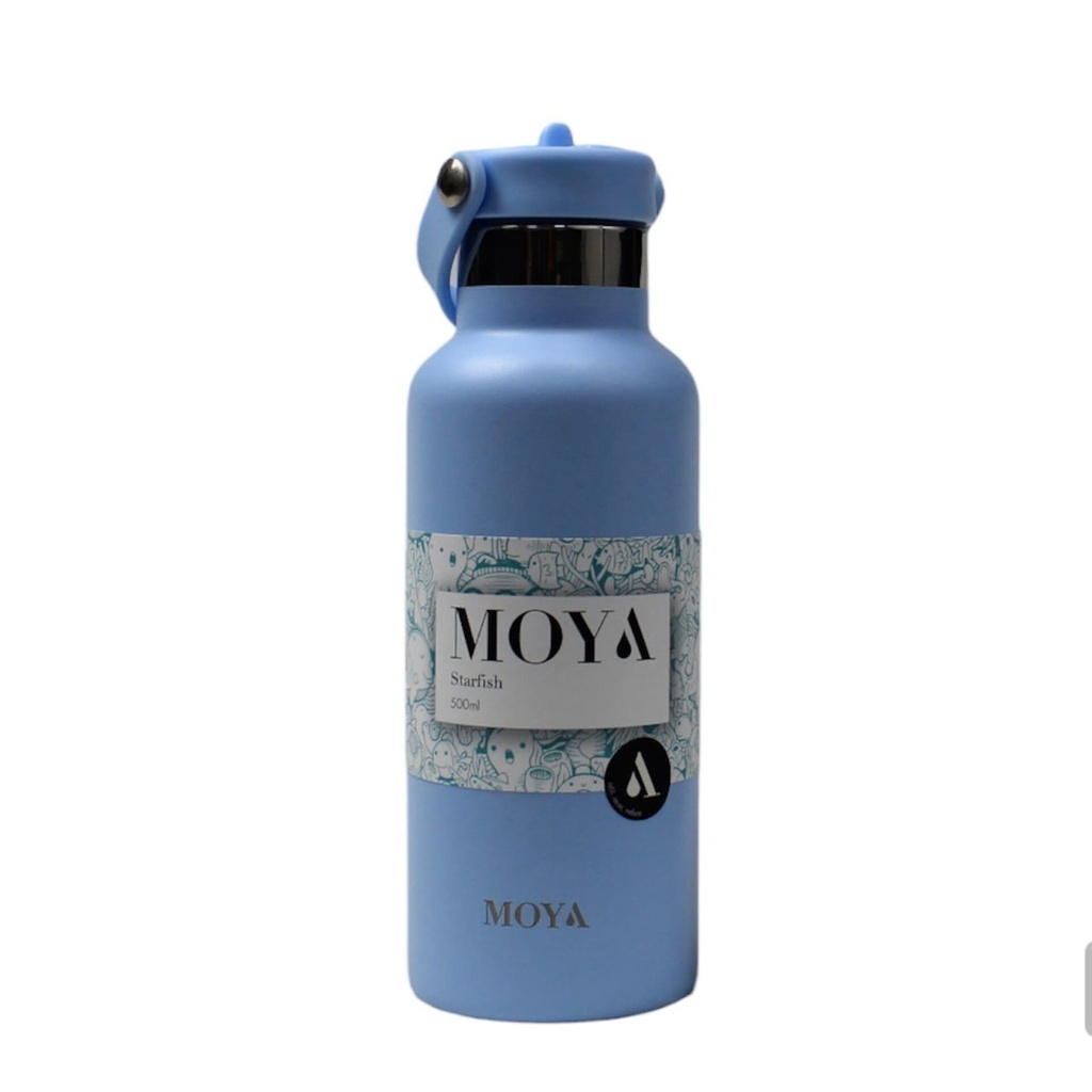 Moya "Starfish" 500ml Insulated Sustainable Water Bottle Powder Blue