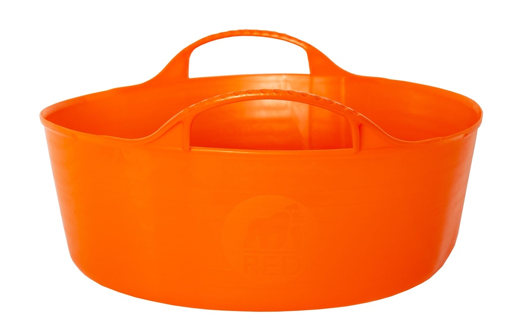 Red  Gorilla - Gorilla Tubs & Recycled Black Tubs - Mini Shallow 5L -Orange