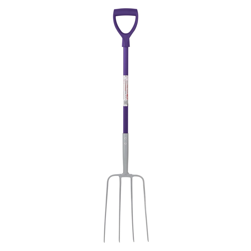 Red  Gorilla - 4 Prong Manure Fork D Handle - Purple (D Handle)