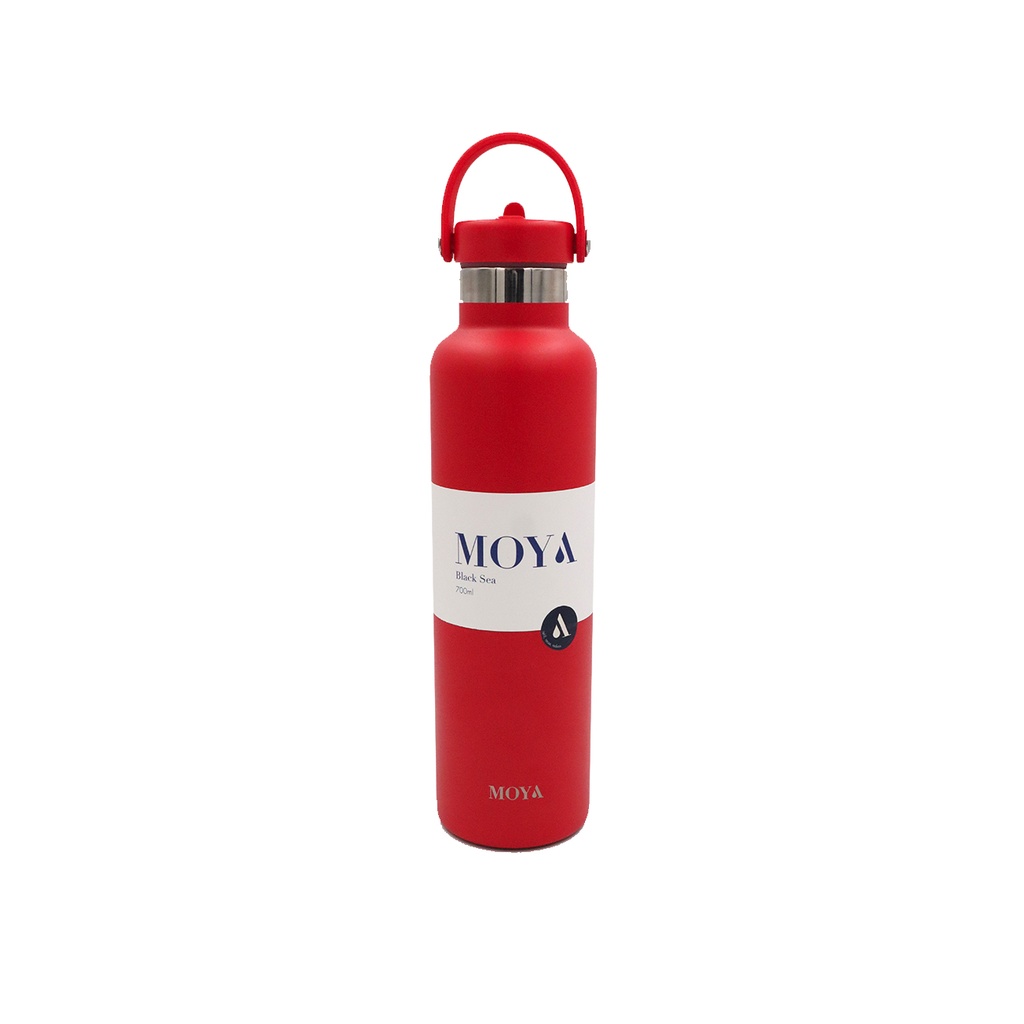 Moya "Black Sea"  700ml Insulated Sustainable Water Bottle Red