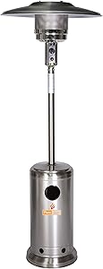 [CZGB-B] PureHeat Mushroom Style Gas Patio Heater In Stainless Steel