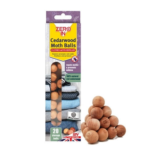 [ZER031] STV  Cedarwood Moth Repellent Ball - 20-Pack