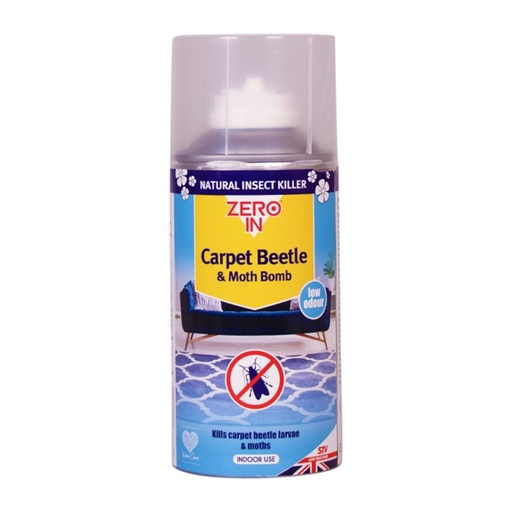 [ZER987] STV  Carpet Beetle & Moth Killer Bomb - 150ml One-Shot Aerosol