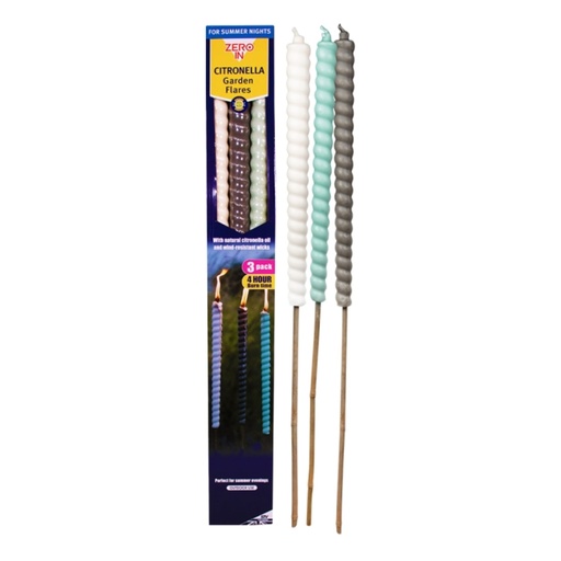 [ZER470] STV  Citronella Garden Flares - Close to Home - 3-Pack