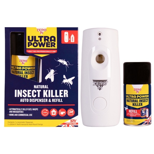 [ZER562] STV  Natural Insect Killer Auto Dispenser Kit - 200ml Aerosol