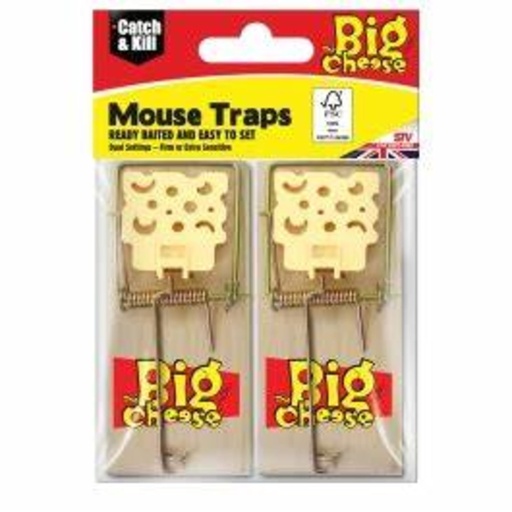 [STV100] STV  Cheese Pedal FSC Mouse Trap - Twinpack