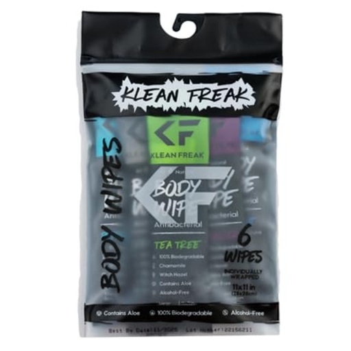 [TRMX00] Klean Freak Body Wipes - Trial Pack - 6 Wipes 