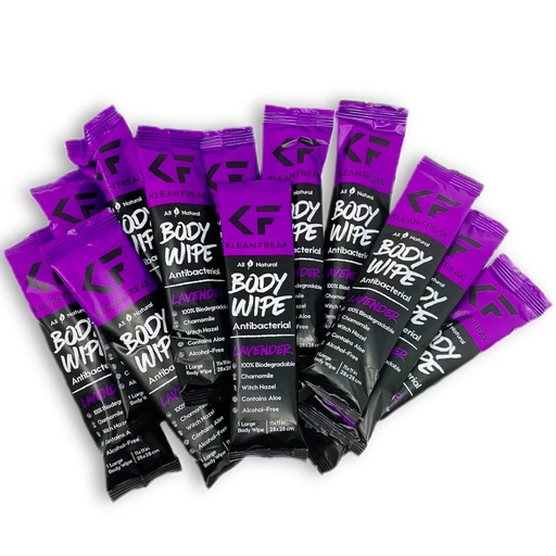 [DZLV12] Klean Freak - Body Wipes - Dozen Pack - Lavender