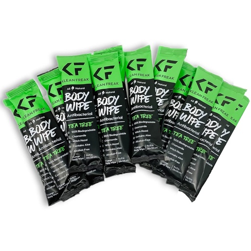 [DZTT12] Klean Freak - Body Wipes - Dozen Pack - Tea Tree