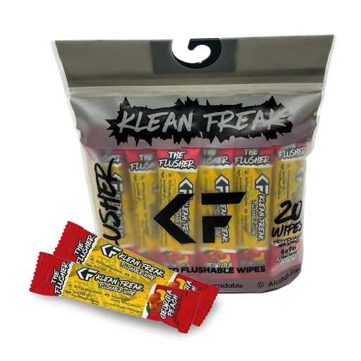 [FDGP20] Klean Freak - The Flusher wipes -  20 Pack -Georgia Peach