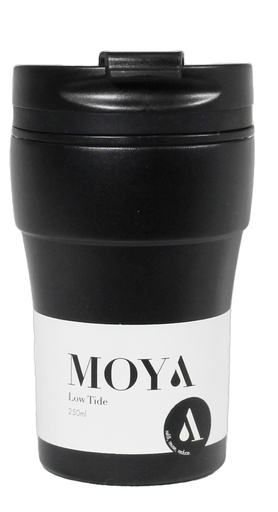 [HV133-BB-19] Moya "Low Tide" 250ml Travel Coffee Mug Black/Black