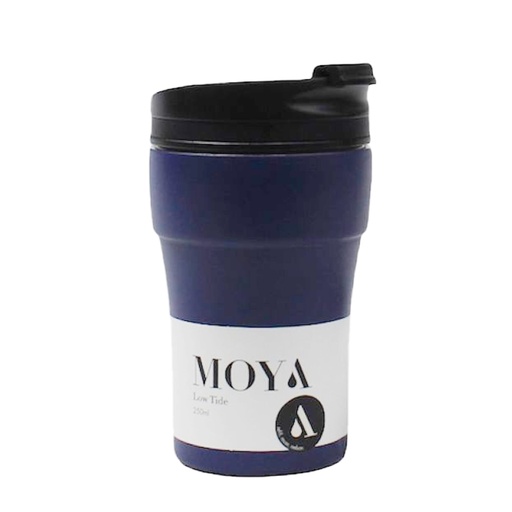 [HV133-BN-19] Moya "Low Tide" 250ml Travel Coffee Mug Black/Navy