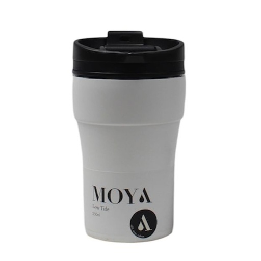 [HV133-BW-11] Moya "Low Tide" 250ml Travel Coffee Mug Black/White