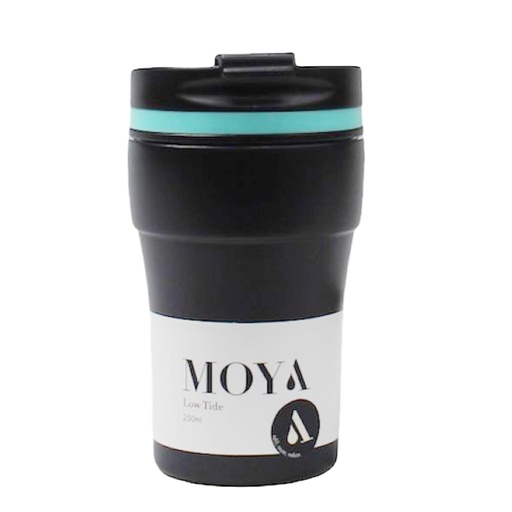 [HV123-TB-19] Moya "Low Tide" 250ml Travel Coffee Mug Blue/Black