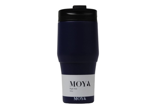 [HV134-BN-19] Moya "High Tide" 380ml Travel Coffee Mug Black/Navy