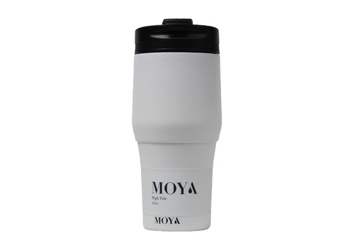 [HV134-BW-11] Moya "High Tide" 380ml Travel Coffee Mug Black/White