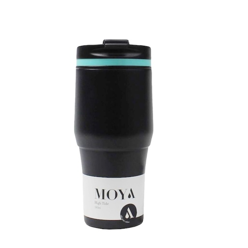 [HV124-TB-19] Moya "High Tide" 380ml Travel Coffee Mug Blue/Black