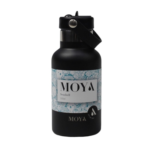 [DB01001A] Moya "Seashell" 350ml Insulated Sustainable Water Bottle Black