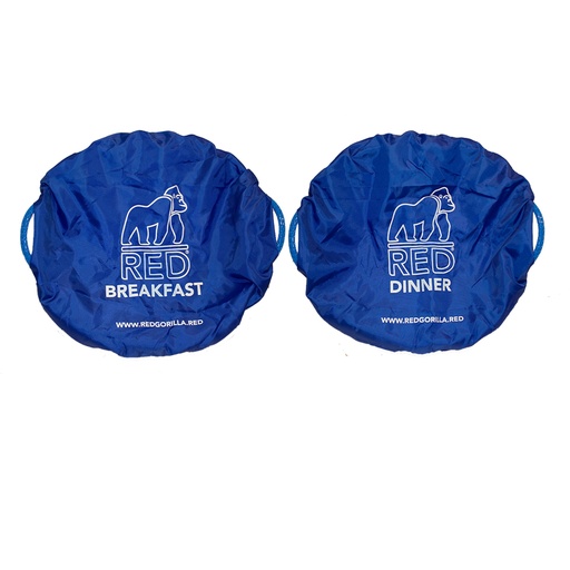 [COV.PAIR.BL] Red  Gorilla - Tubcovers - Medium Blue Breakfast/Dinner Covers