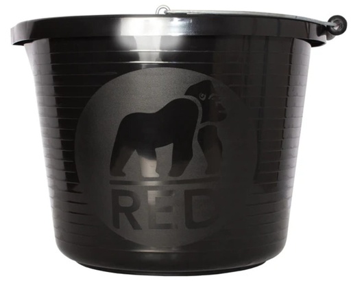 [PRM.BK] Red  Gorilla -  Premium Buckets - Premium Black Bucket 15L