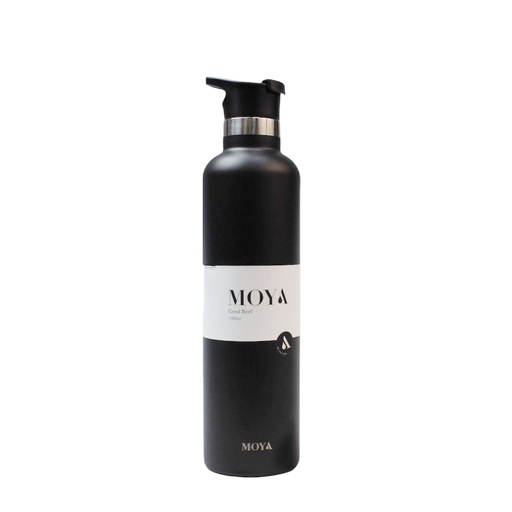 [DB04001A-S] Moya "Coral Reef" 1L Insulated Sustainable Water Bottle Black Spout Lid