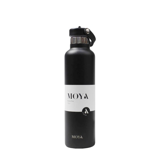 [DB03001A-S] Moya "Black Sea"  700ml Insulated Sustainable Water Bottle Black Spout Lid