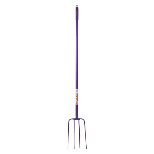 [116/48/P] Red  Gorilla - 4 Prong Manure Fork Straight Handle - Purple (48” Straight Handle)