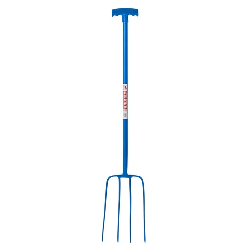 [116/T/BL] Red  Gorilla - 4 Prong Manure Fork T-Handle - Blue (T-Handle)