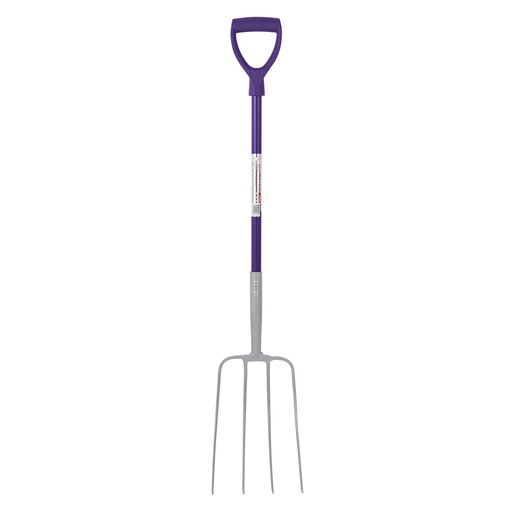 [MAN/D/PURP] Red  Gorilla - 4 Prong Manure Fork D Handle - Purple (D Handle)